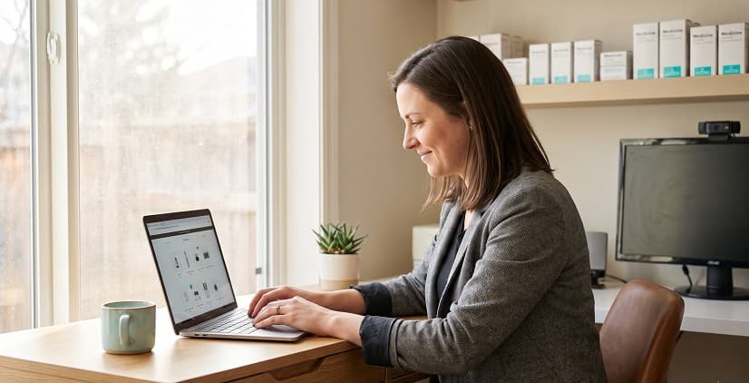 A founder connecting a Shopify store to Beluga Health through a secure middleware layer for a compliant Beluga Health integration.