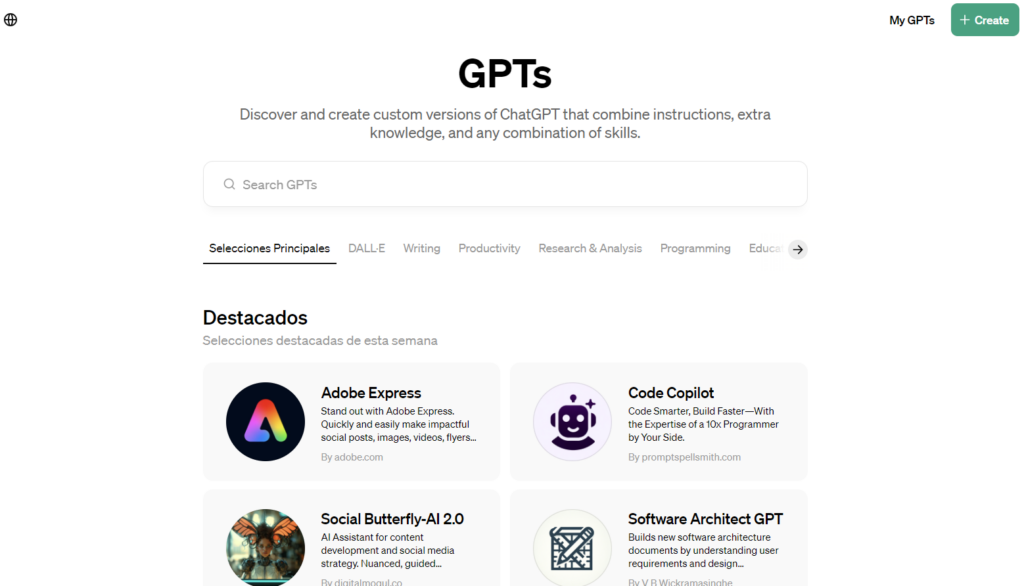 OpenAI GPT Store: AI tools